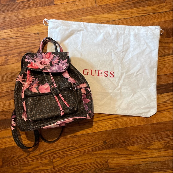 Guess Floral Backpack w/dustbag - Picture 2 of 12